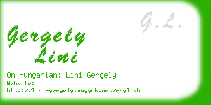 gergely lini business card